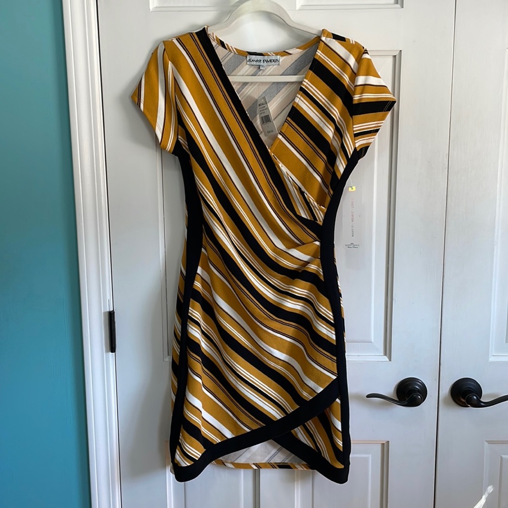 Black and gold professional dress